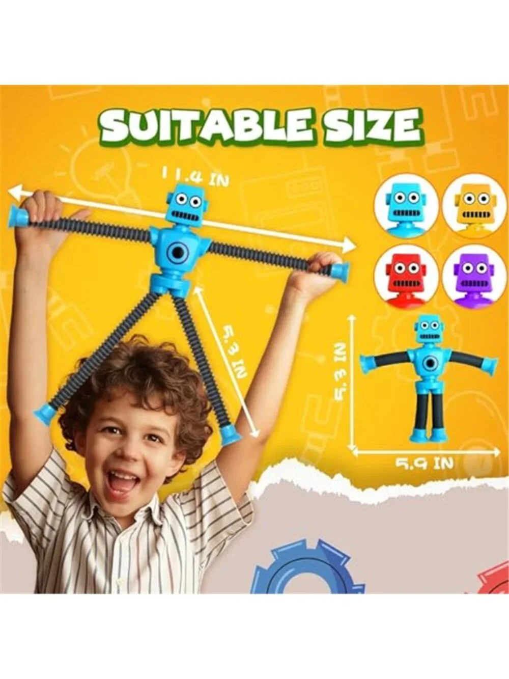 Robot Sensory Travel Roadtrip Toys 4Pcs